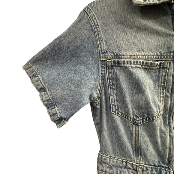 Zara Light Blue Denim Jumpsuit - Picture 7 of 8